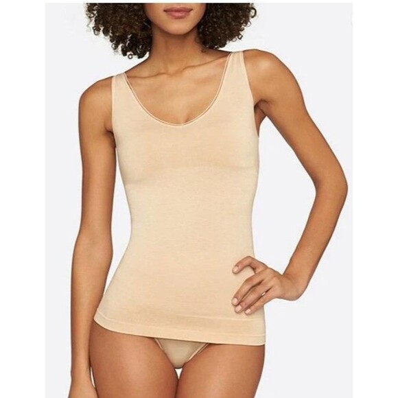 Yummie by Heather Thomson Womens Sz L/XL Seamless 2-Way Shaping Tank Top Nude - Picture 7 of 10